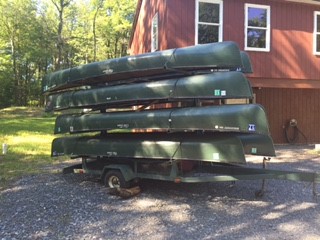 8 pack of canoes